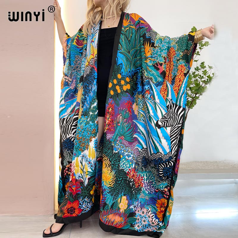 Robe Silk Women - WINYI afryka bliski wschód kimono kobiety