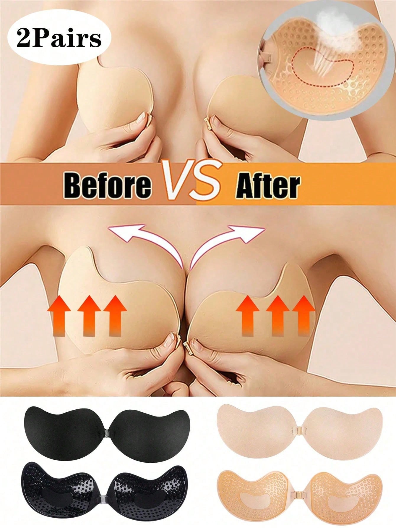 2-pak Damskie Samoprzylepne Ni – Push Up Bra Padded recenzja i cena